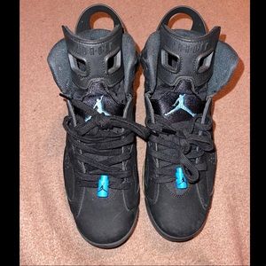 UNC Jordan 6, black, Light Blue